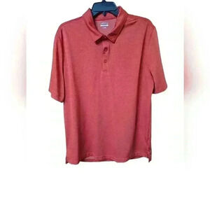 BCG Golf Polo Shirt Mens Burnt Orange Polyester Casual Work Short Sleeve Size L